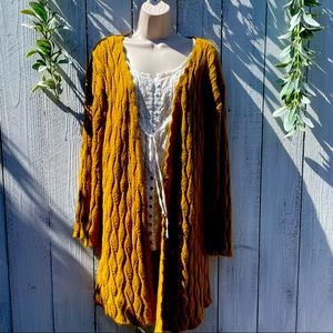 Long Mustard Cardigan